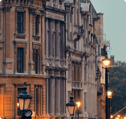 Property with lamposts